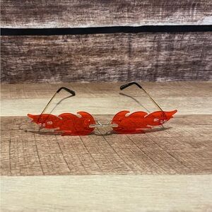 Red fire glasses